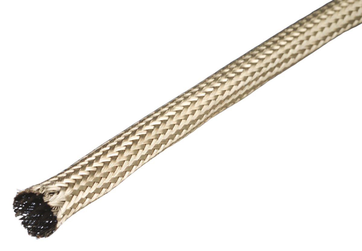 Alpha Wire Expandable Braided Tinned Copper Silver Cable Sleeve, 5.16mm Diameter, 30m Length