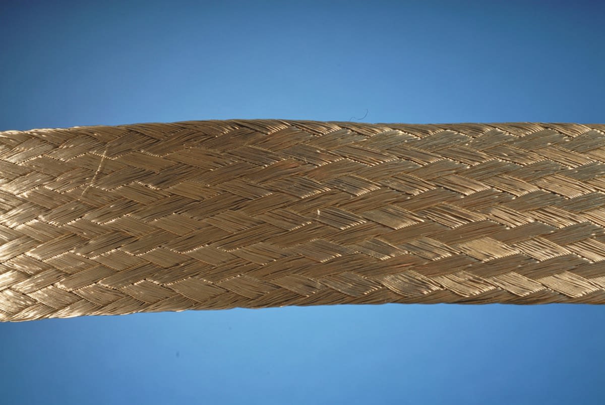 Alpha Wire FIT Brass Braid Kabelschlauch verzinnt Kupfer, Länge 30m Umflochtener