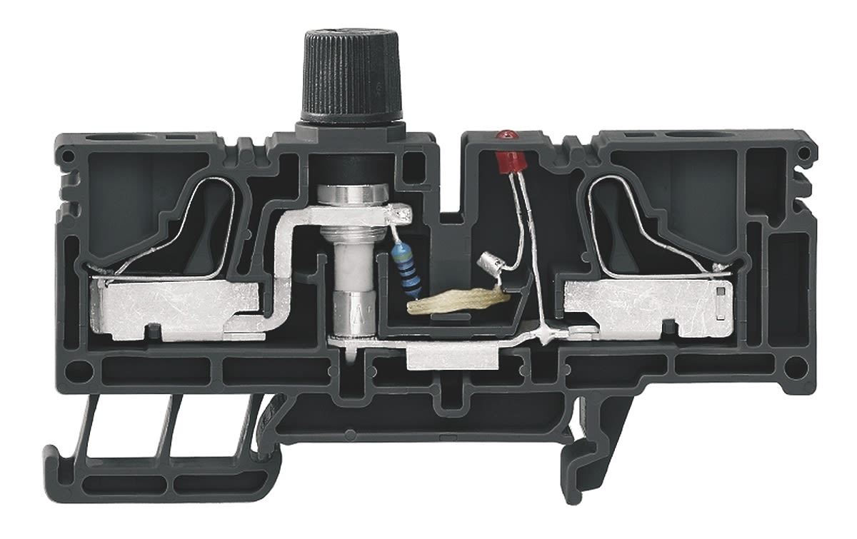PSI 6/10 SW 1165140000 Weidmuller Black P Fused DIN Rail Terminal