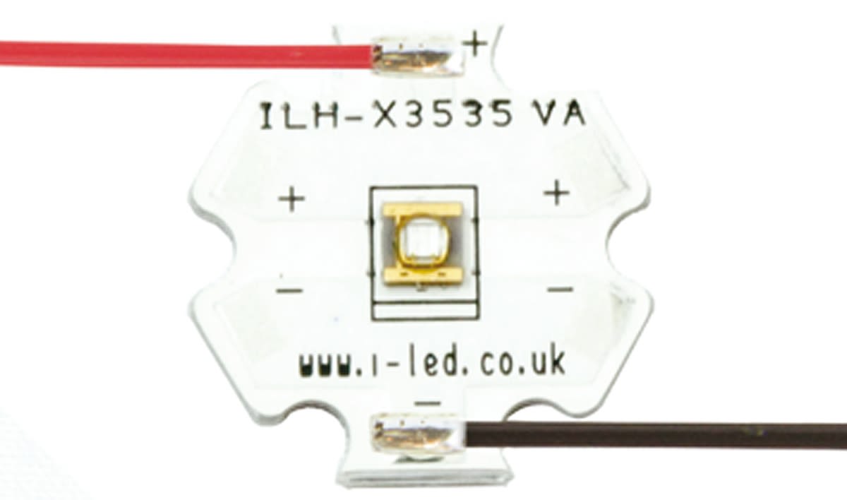 Intelligent LED SMD UV-LED 380nm / 320mW, Dom 125 ° 4 Pin