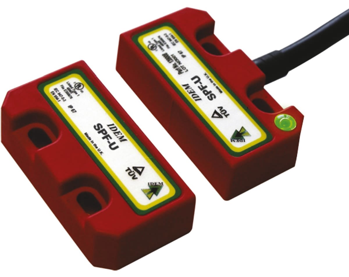 IDEM SPF-RFID-U 2m Kabel Berührungsloser Sicherheitsschalter aus Kunststoff 24V dc, 2 Öffner / Schließer, Einmalig