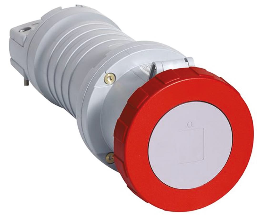 ABB, Tough & Safe IP67 Red Cable Mount 3P+N+E Industrial Power Socket, Rated At 64A, 415 V