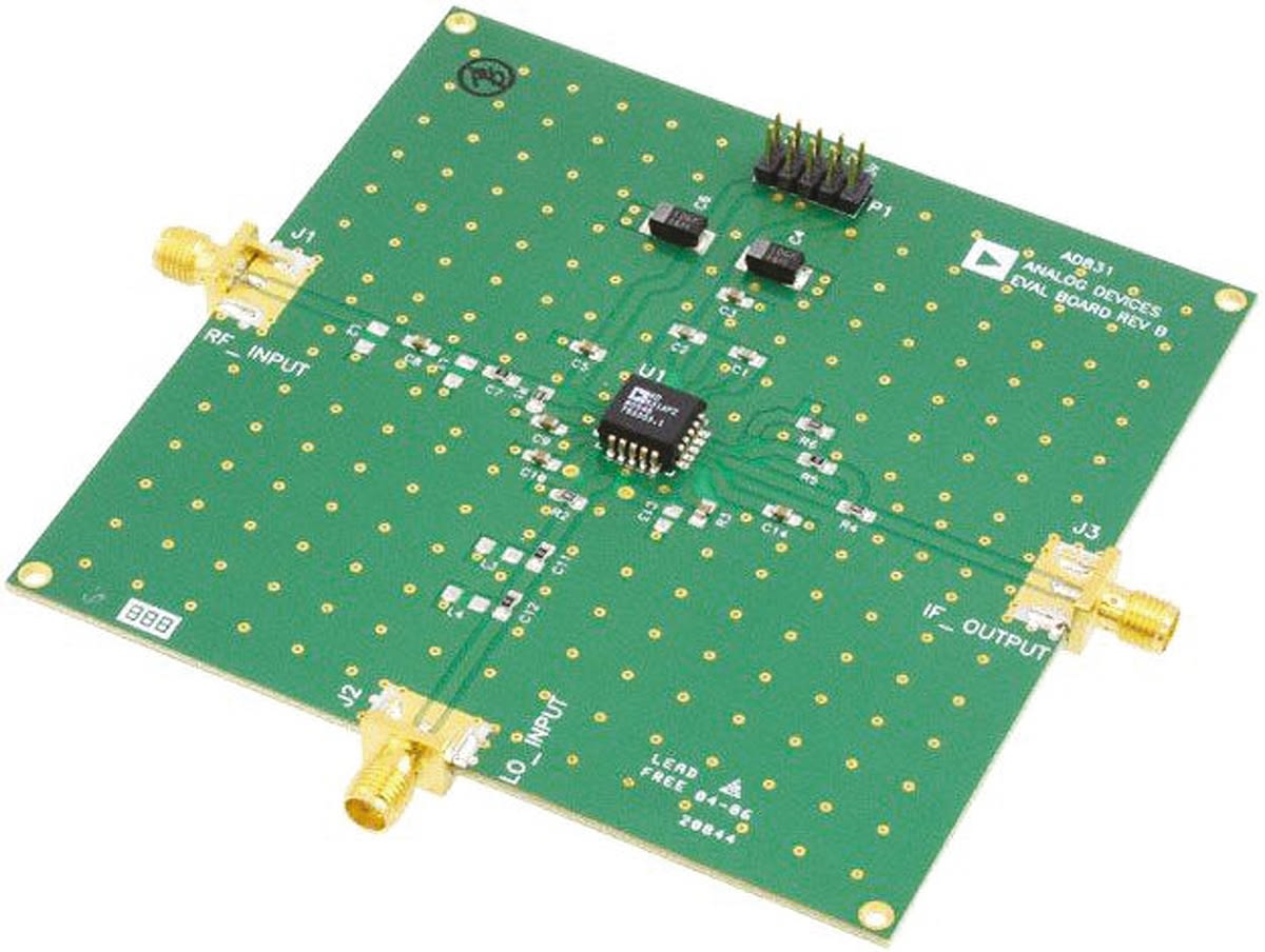 Placa de evaluación Modulador de RF Analog Devices EVAL-AD831EBZ, frecuencia 500MHZ