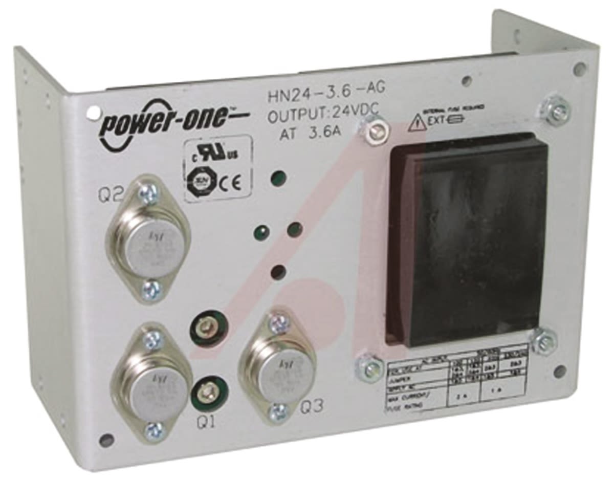 BEL POWER SOLUTIONS INC Open Frame Linear Power Supply, 100 → 264V ac Input, 24V Output, 3.6A Output, 86.4W
