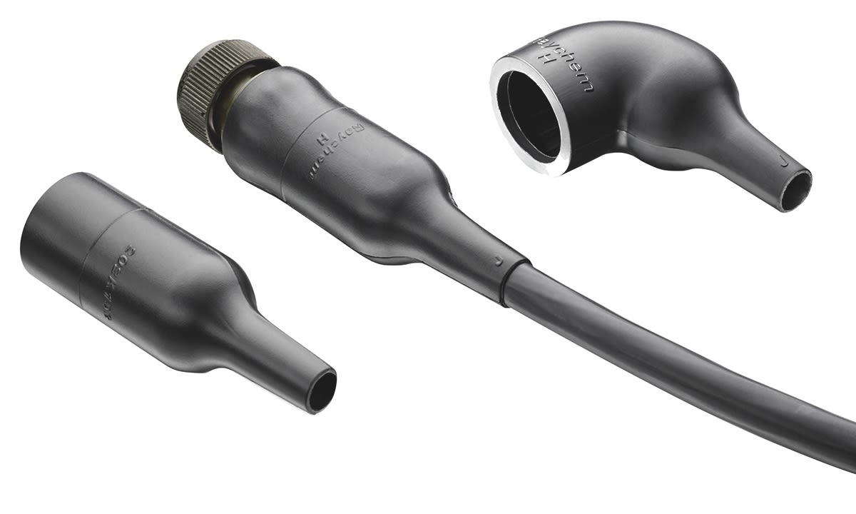 202K13225L0 TE Connectivity Heat Shrink Boot Black, Fluid Resistant