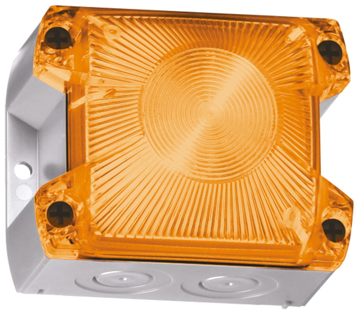 Pfannenberg PY X-S-05 Series Amber Flashing Beacon, 24 V dc, Panel Mount, Xenon Bulb
