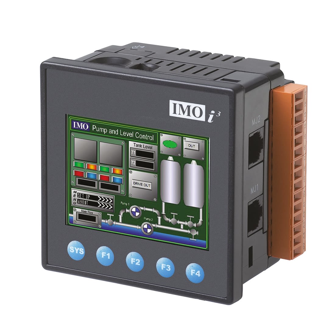 IMO i3C PLC CPU - 2 (Analogue), 24 (Digital) Inputs, 16 (Digital) Outputs, Ethernet Networking, Front Panel Interface
