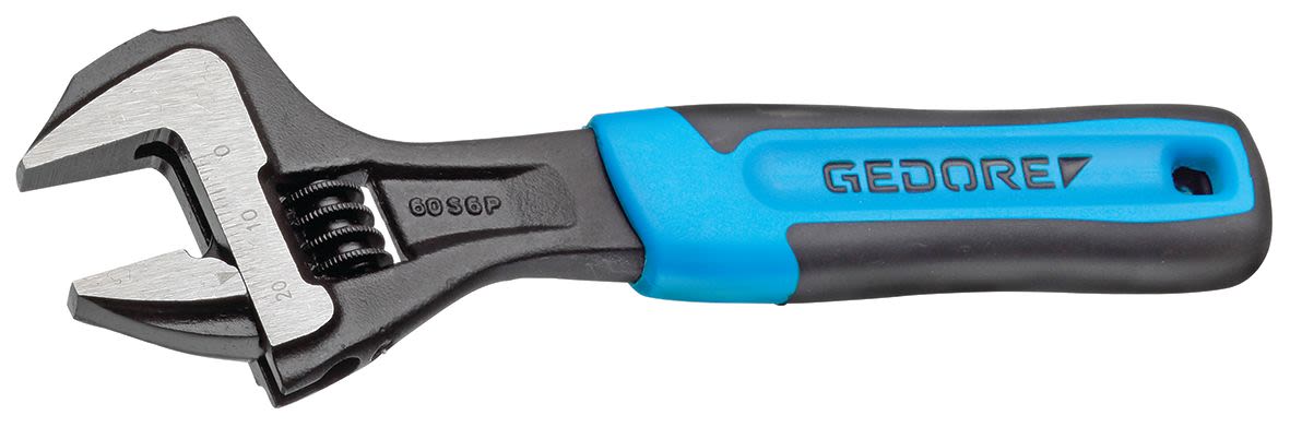 Gedore Adjustable Spanner, 153 mm Overall Length, 20mm Max Jaw Capacity
