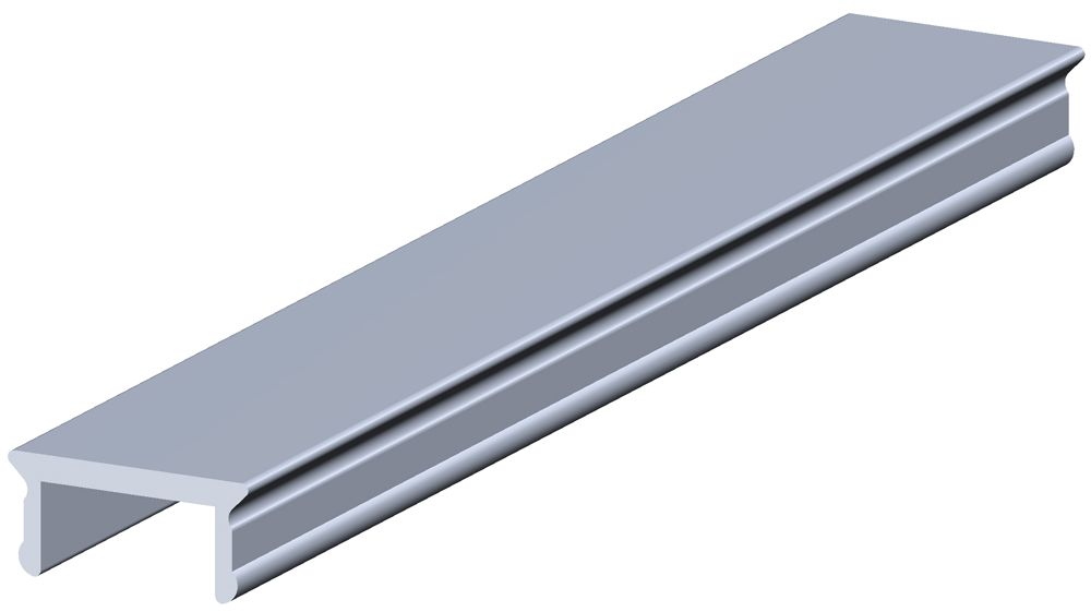 RS PRO Aluminium Alloy Cover Strip, 8mm groove size, 2m length