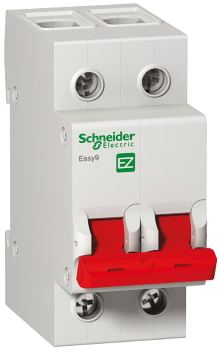 EZ9S16291 Schneider Electric 2P Pole DIN Rail Isolator Switch RS