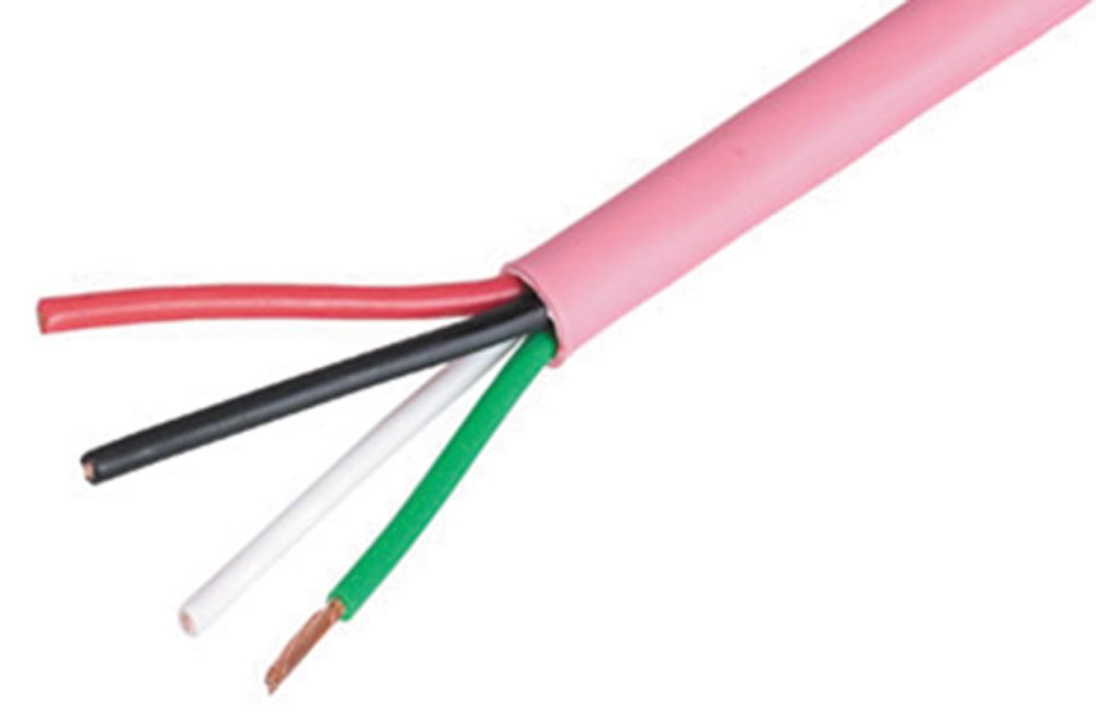 Cable Power 4 Core, 1.5 mm² CSA, 300m, Pink