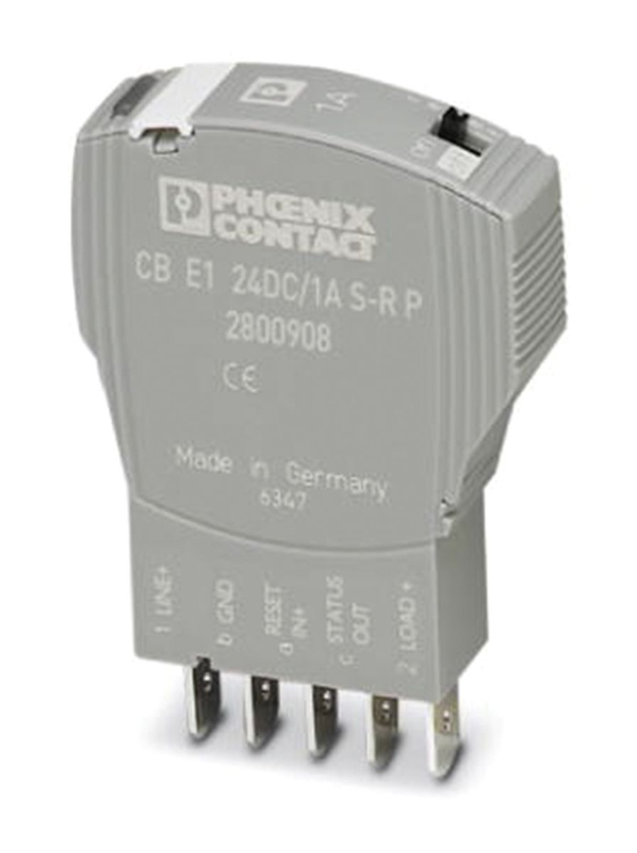Phoenix Contact CB E1( 2800914) elektromos áramköri megszakító, 24V, 10A, Alapelemre szerelhető
