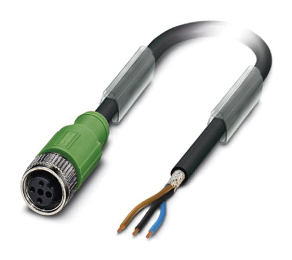 1682799 | Phoenix Contact SAC-3P Female M12 to Sensor Actuator Cable, 3 ...