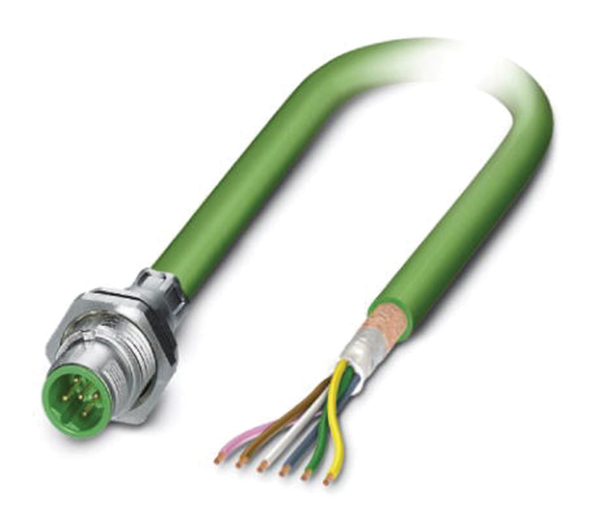 Phoenix Contact SACCBP Male M12 to Sensor Actuator Cable, 5 Core, PUR, 1m