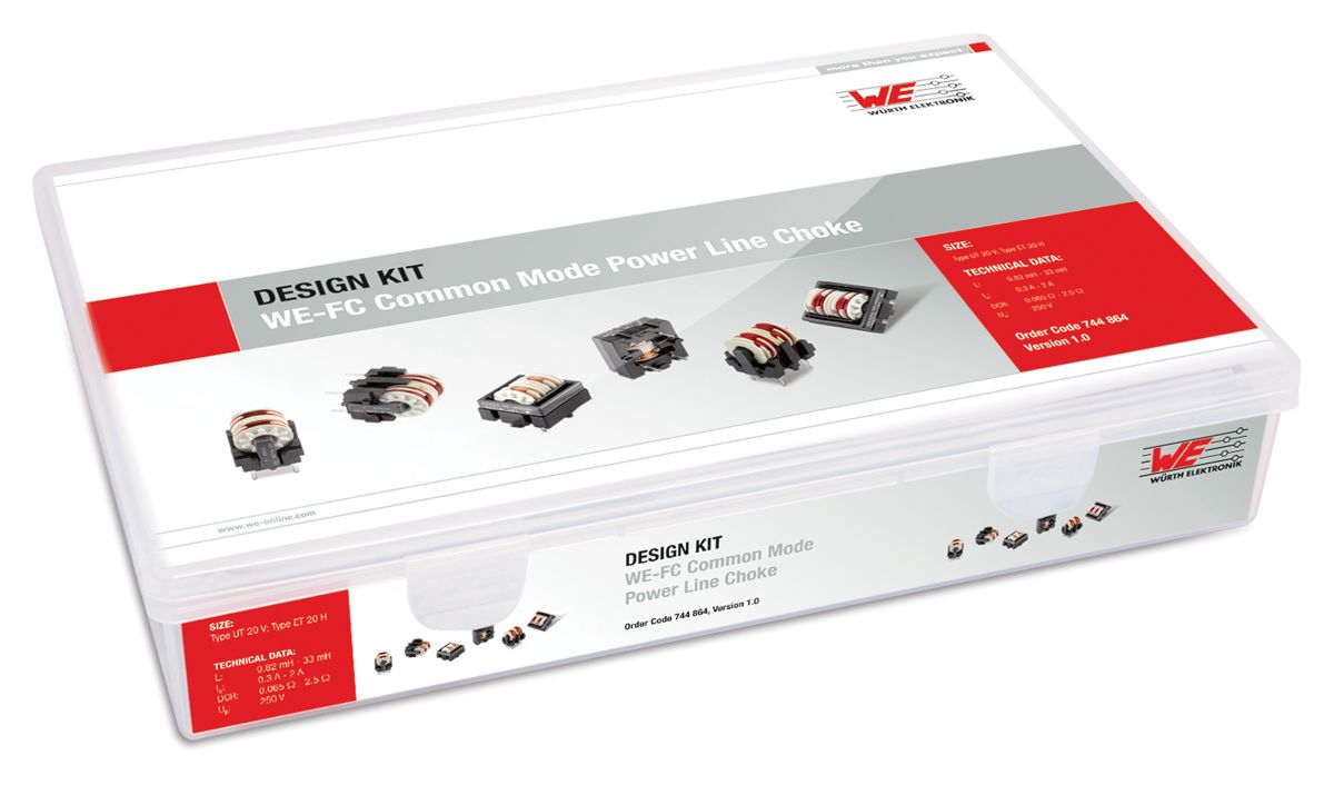 Wurth Elektronik WE-FC Common Mode Power Line Choke Inductor Kit, 30 pieces