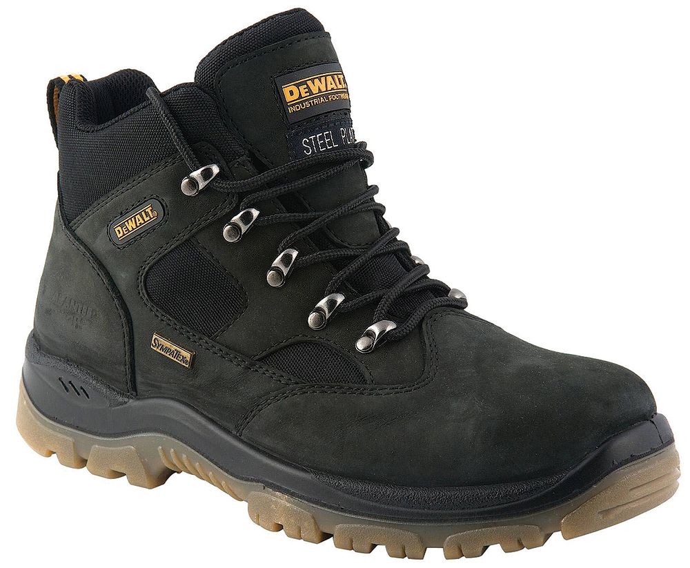 DeWALT Challenger Black Steel Toe Capped Mens Safety Boots, UK 6, EU 40