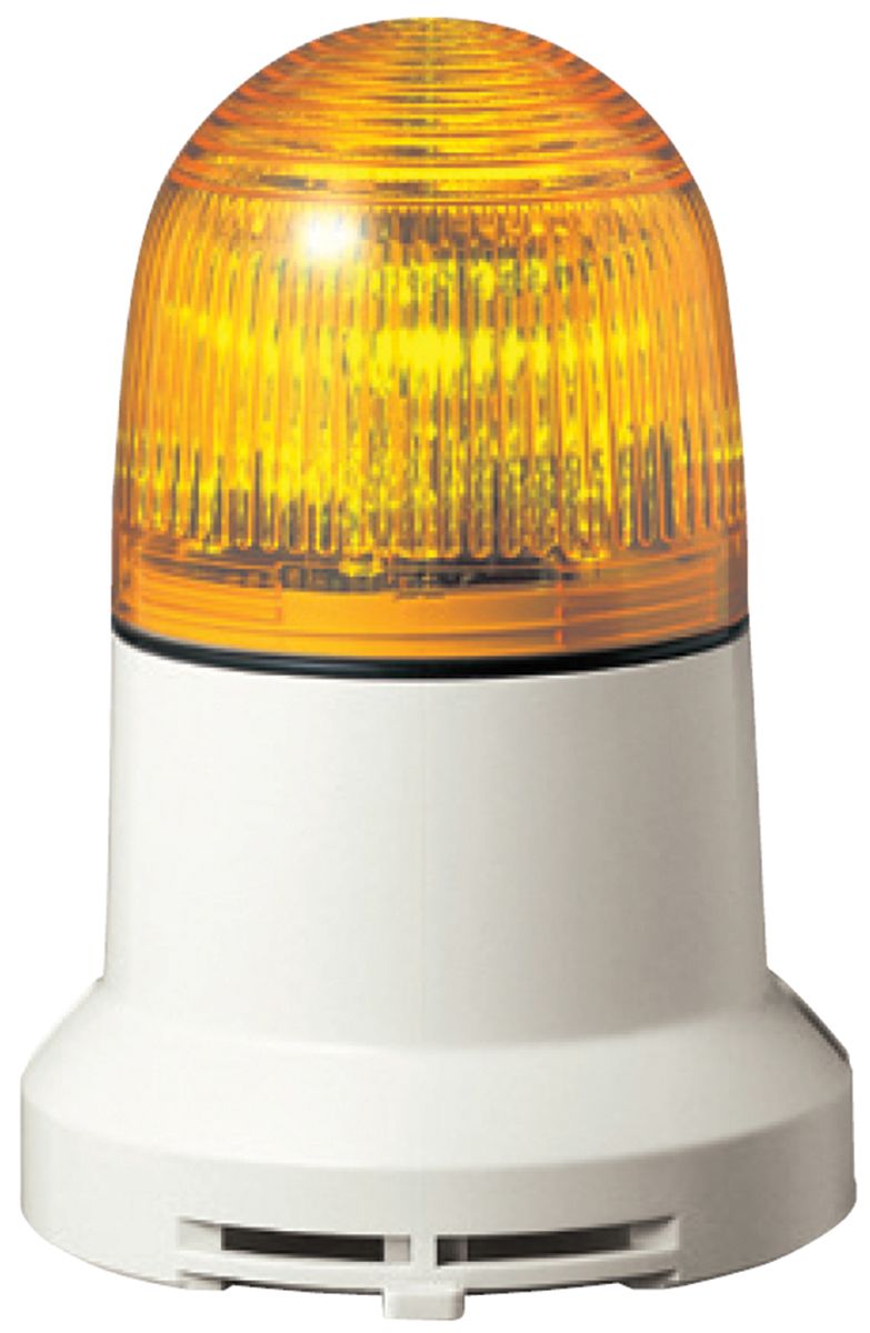 PEW-24AB-Y | Patlite PEW Series Amber Flashing Beacon, 24 V Ac/dc, Base ...