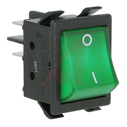 ZF Illuminated Double Pole Single Throw (DPST), On-None-Off Rocker Switch Panel Mount