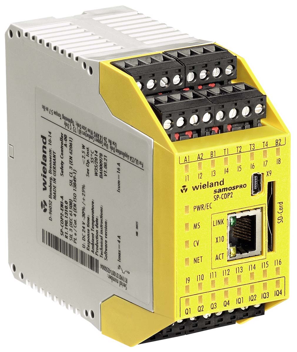 Wieland samos PRO SP-COP Series Safety Controller, 16 Safety Inputs, 4 Safety Outputs, 16.8 → 30 V dc