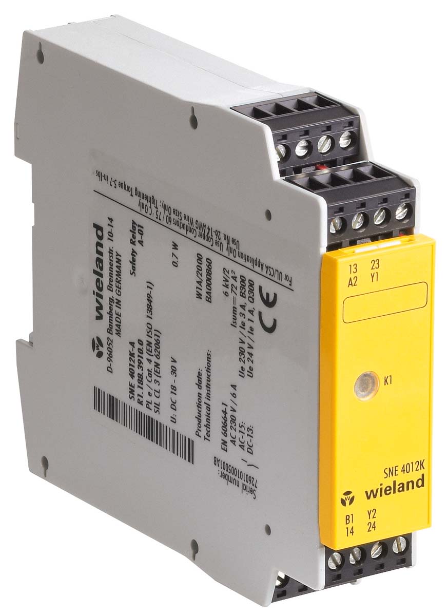 Wieland safeRELAY SNE 4012K kimeneti modul, , 0 bemenet, 4 kimenet, 24 V DC