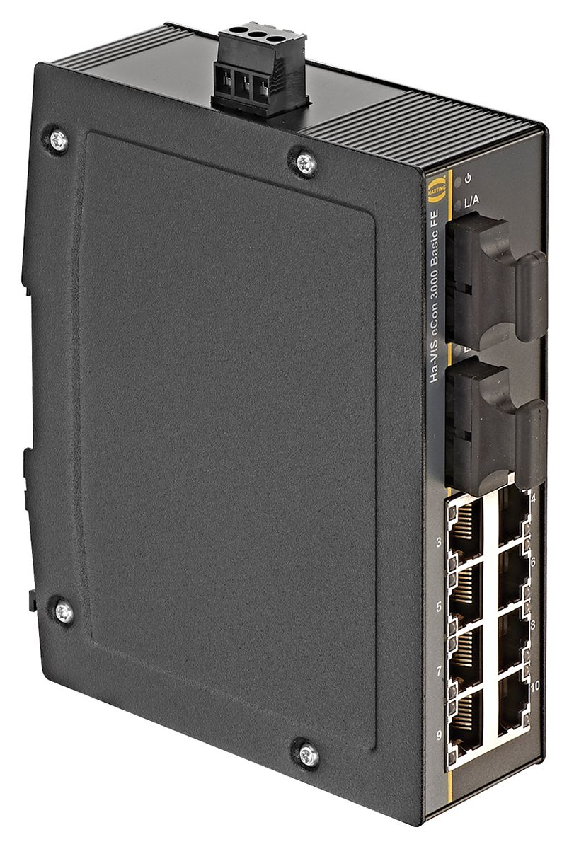 Neřízený ethernetový spínač 8 RJ45 portů montáž na lištu DIN 10/100Mbit/s Harting