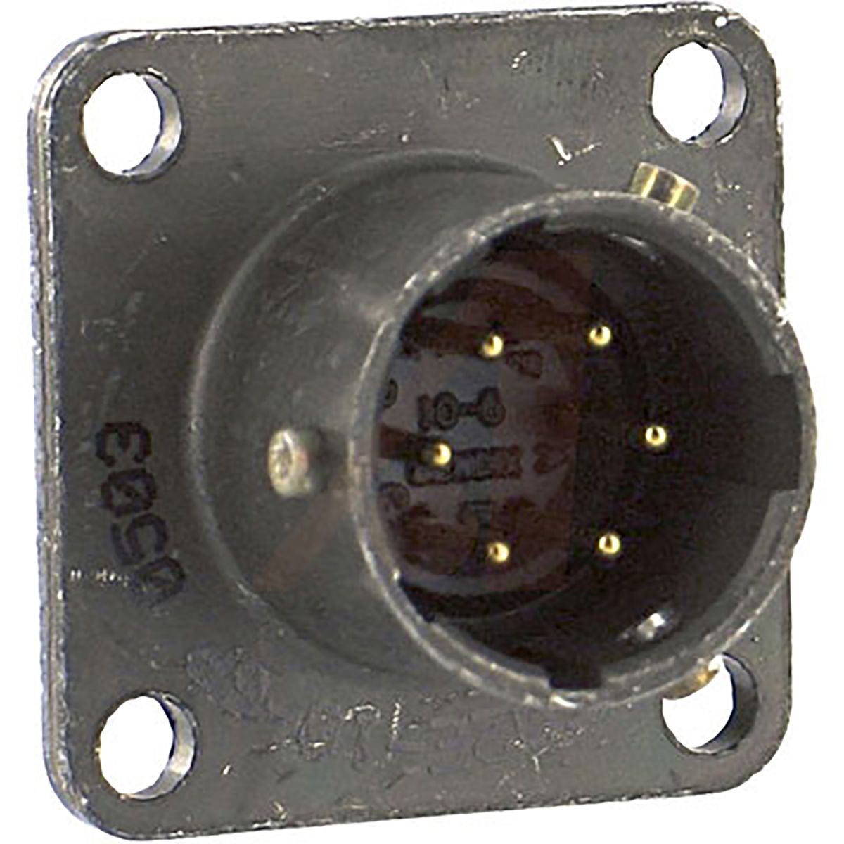 Amphenol Socapex, PT 6 Way Panel Mount MIL Spec Circular Connector Receptacle, Pin Contacts,Shell Size 10, Bayonet,