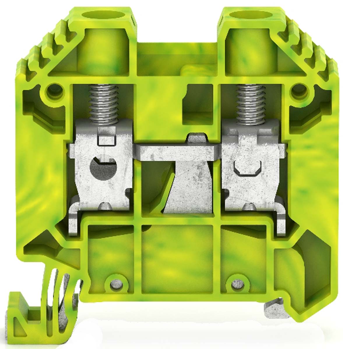 RS PRO Green, Yellow Earth Terminal Block, Single level RS