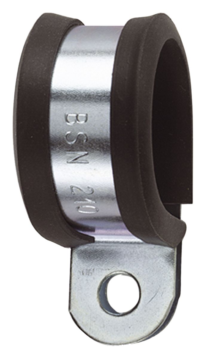 Racor para conducto Flexicon, Abrazadera P de Acero chapado, PVC (revestimiento), tamaño nom. 10mm