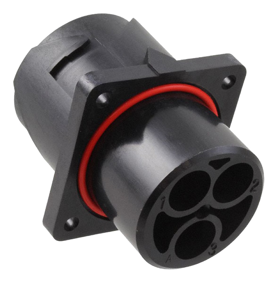 HR4125WBR3PC Hirose HR41 Jam Nut Connector, 3 Contacts, Socket RS