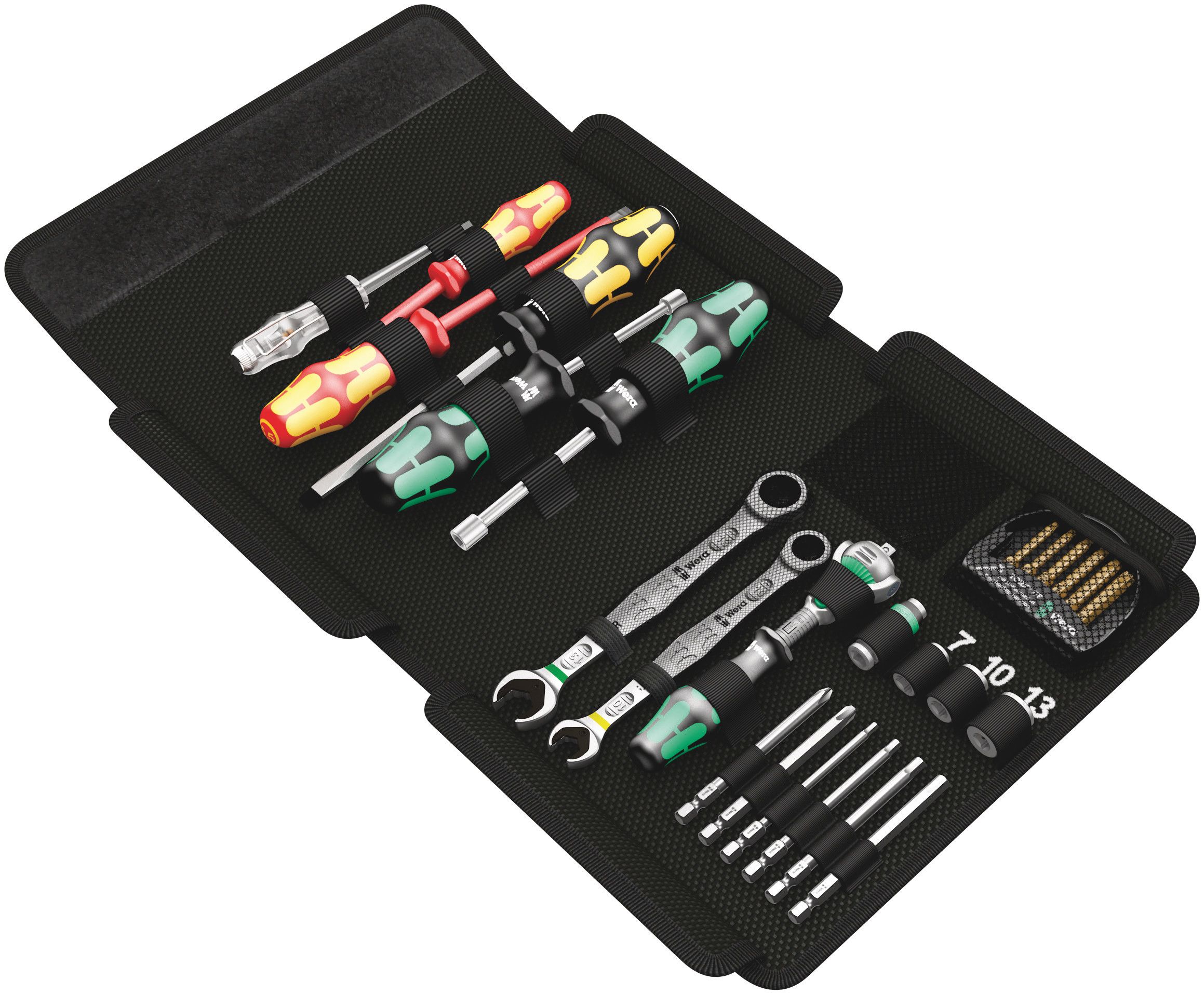 Wera 25 Piece Plumbing and Heating Tool Kit with Pouch, VDE Approved