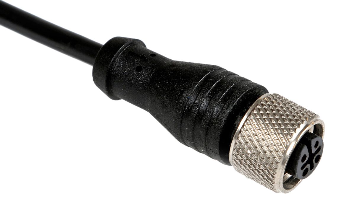RS PRO Straight Female M12 to Unterminated Sensor Actuator Cable, 4 Core, PUR, 2m