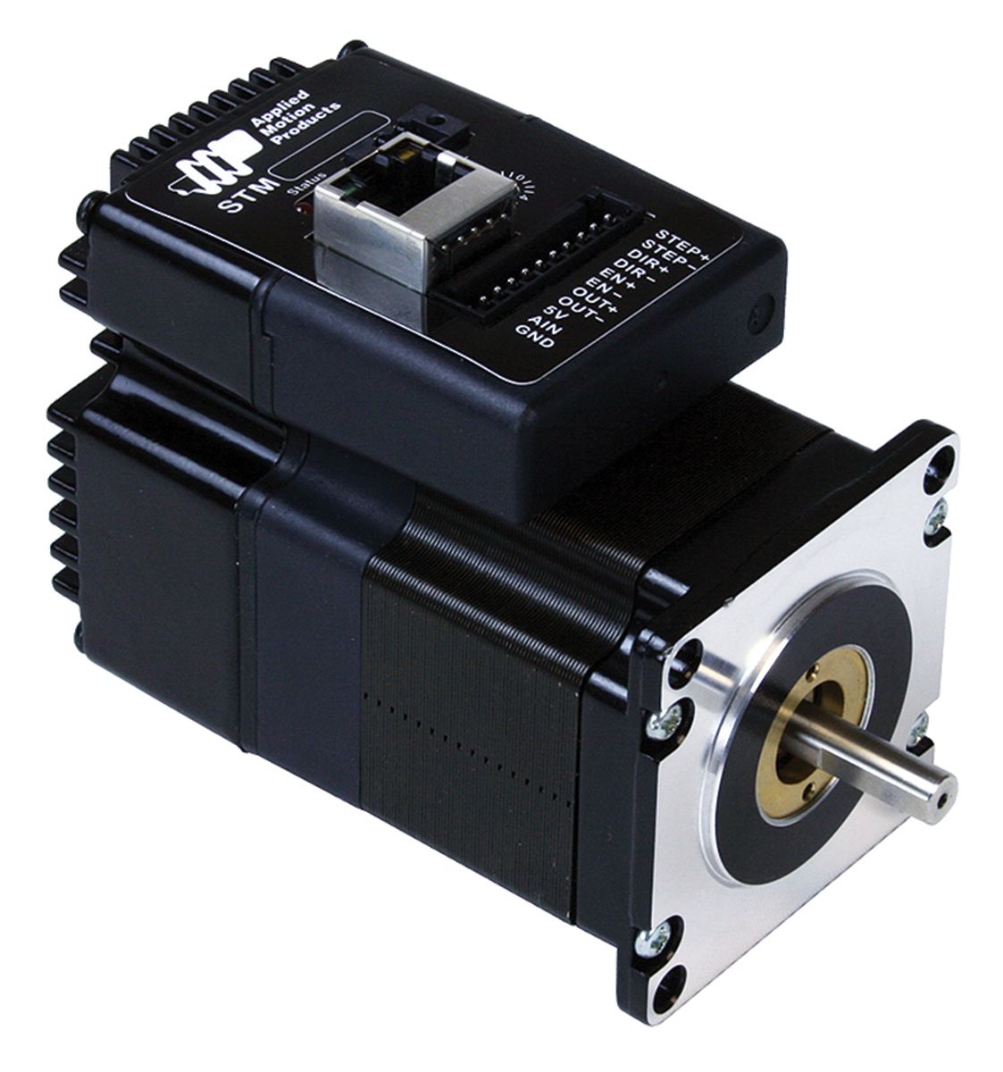Motore passo passo Hybridge doppio Applied Motion Systems, coppia 0.88Nm, ang. 1.8°, 12 → 70 V.,Ø asta 6.35mm