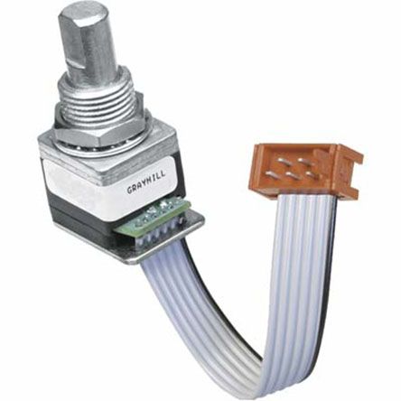Grayhill 5V dc Optical Encoder with a 6.35 mm Flat Shaft, Surface Mount, Connector
