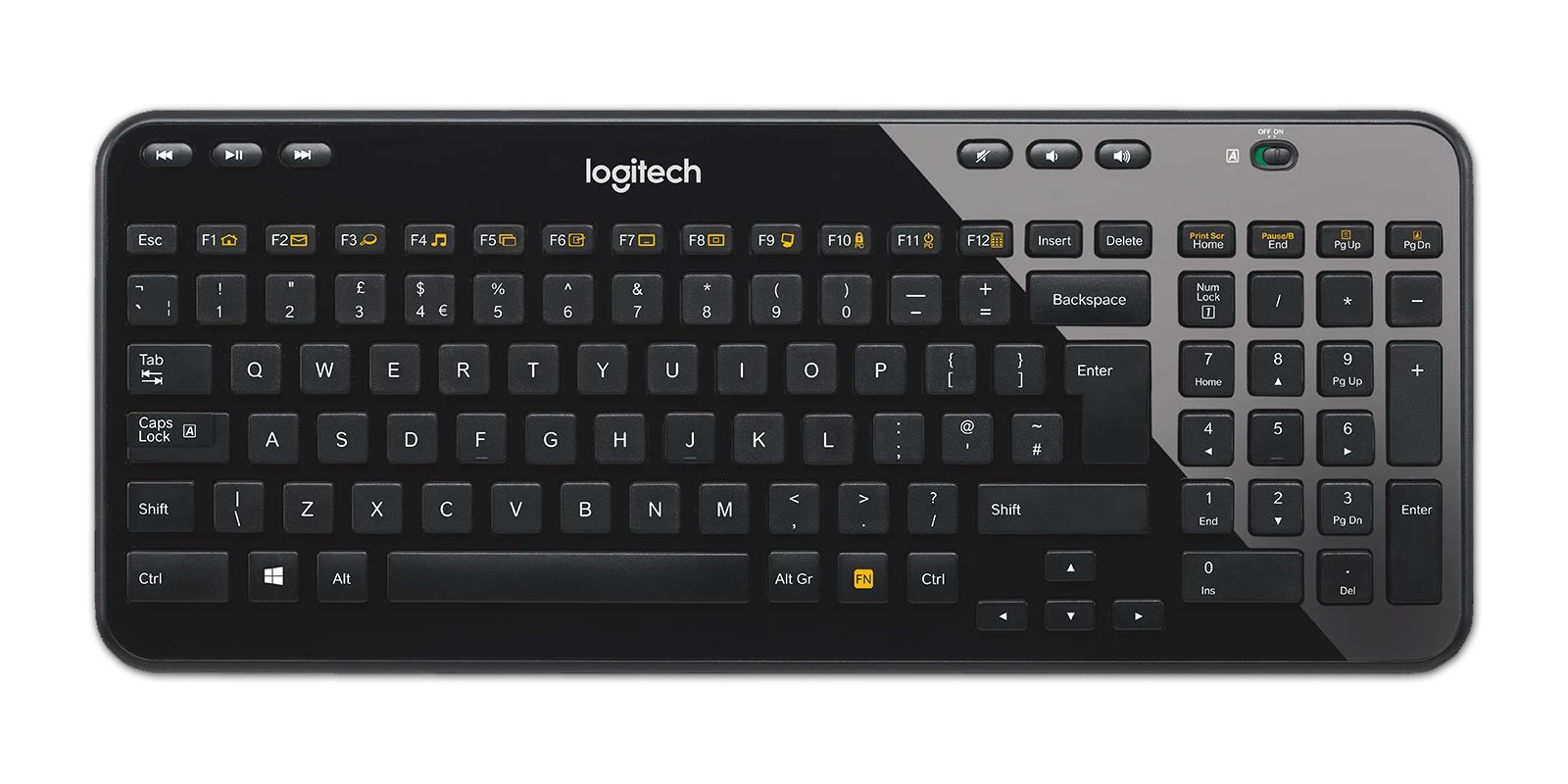 Logitech Wireless Compact Keyboard, QWERTY (UK), Black