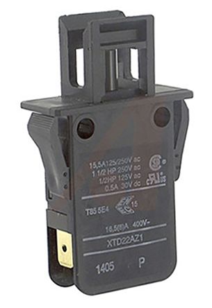 IP40 Door Micro Switch Plunger, DPST-NO 16.5 A, -20 → +85°C