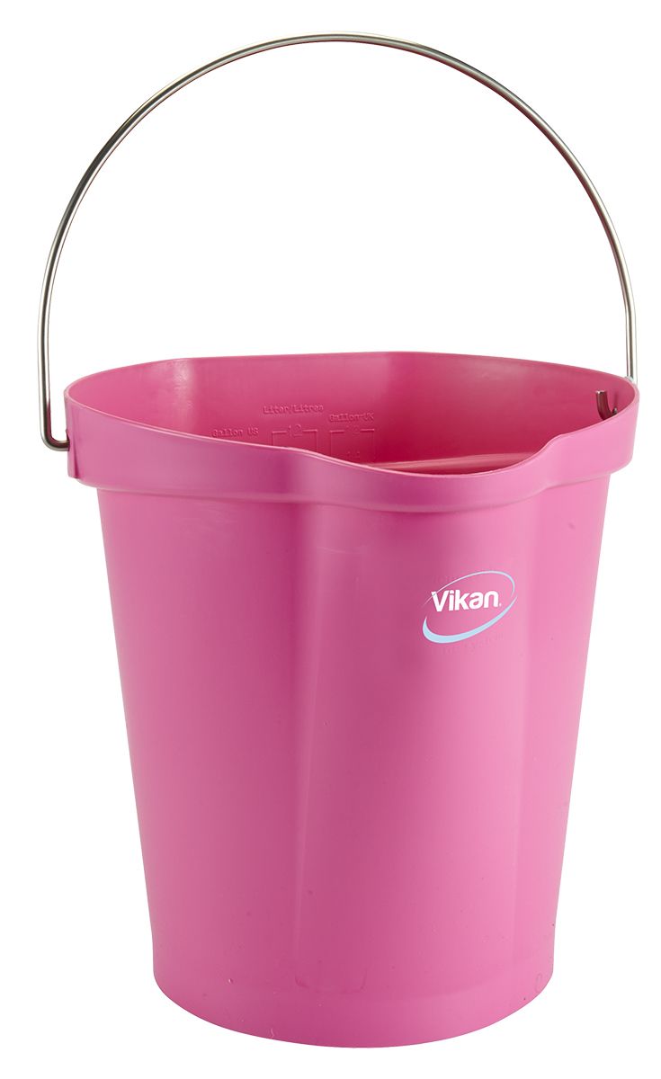 12L Plastic Pink Bucket With Handle