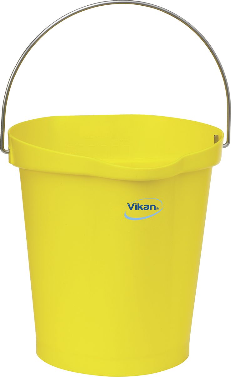 12L Plastic Yellow Bucket With Handle