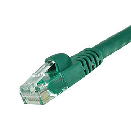 Cinch Connectors Cat6 Ethernet Cable, RJ45 to RJ45, U/UTP Shield, Green PVC Sheath, 15m