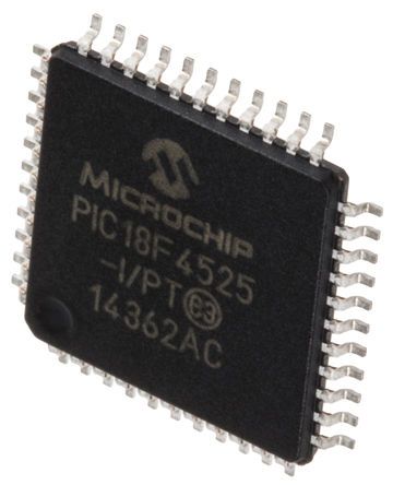 Microchip PIC18F4525-I/PT, 8bit PIC Microcontroller, PIC18F, 40MHz, 1. ...