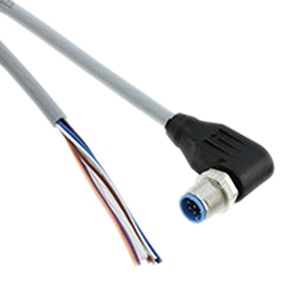 TE Connectivity Right Angle Male M12 to Unterminated Sensor Actuator Cable, 8 Core, PUR, 1.5m