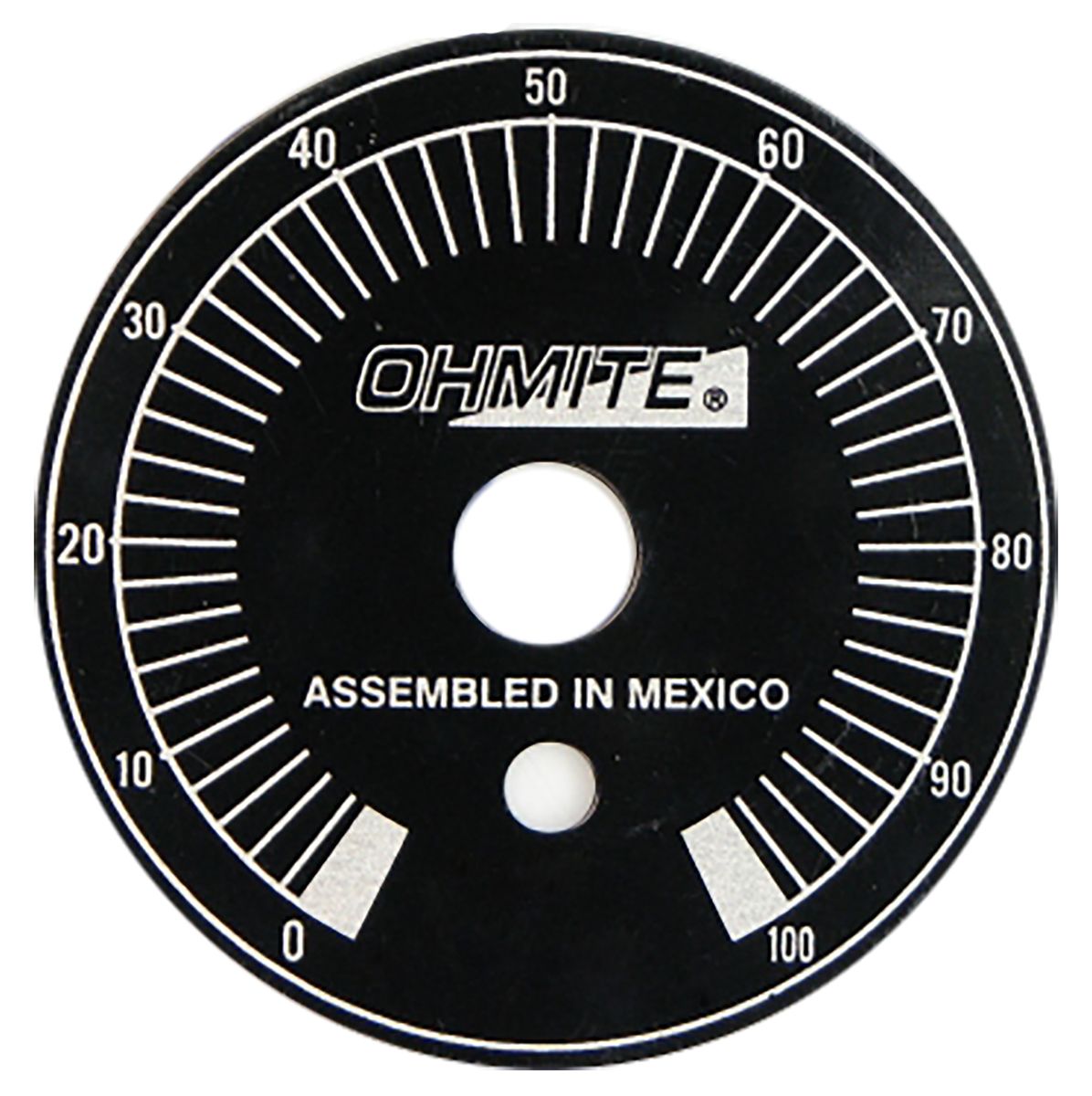 Ohmite Black Potentiometer Dial for 6.35mm Shaft, 5001E RS