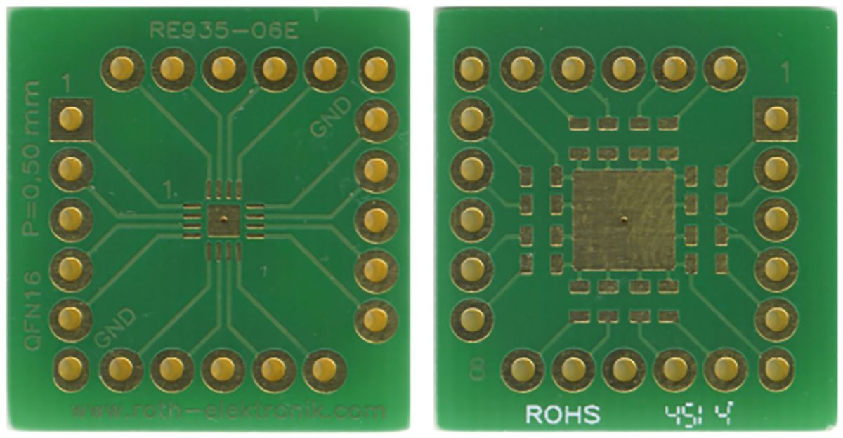 RE935-06E, Double Sided Extender Board Multiadapter With Adaption Circuit Board 21.59 x 20.32 x 1.5mm
