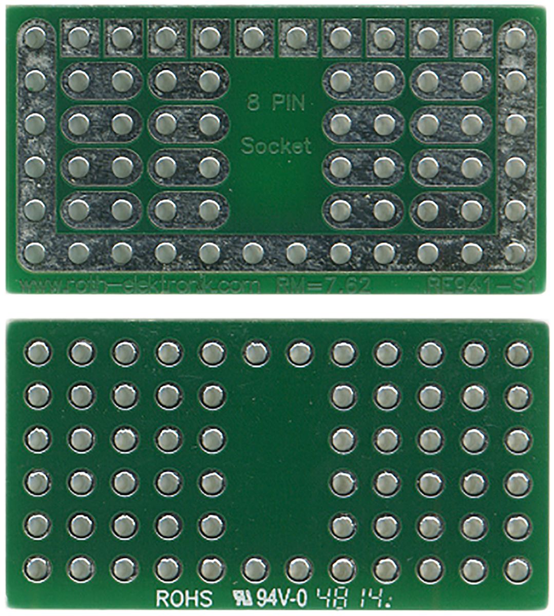 RE941-S1, Breadboard Solderable Breadboard With Adaption Circuit Board 31.75 x 17.14 x 1.5mm