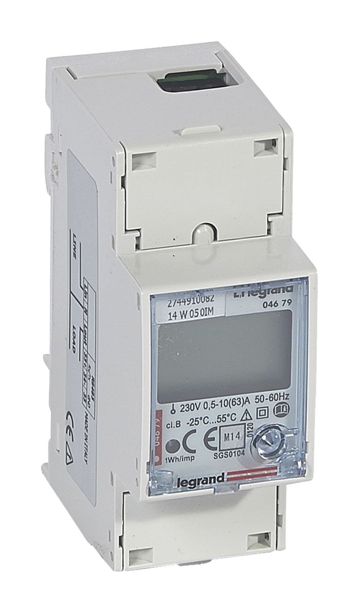 Legrand EMDX3 1 Phase LCD Energy Meter, Type Electronic