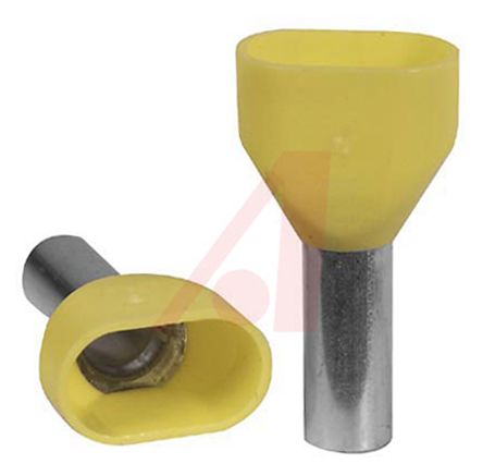 Krimpovací dutinka izolovaná délka kolíku 12mm Žlutá, max. AWG: 2 x 10AWG 2 x 6mm²