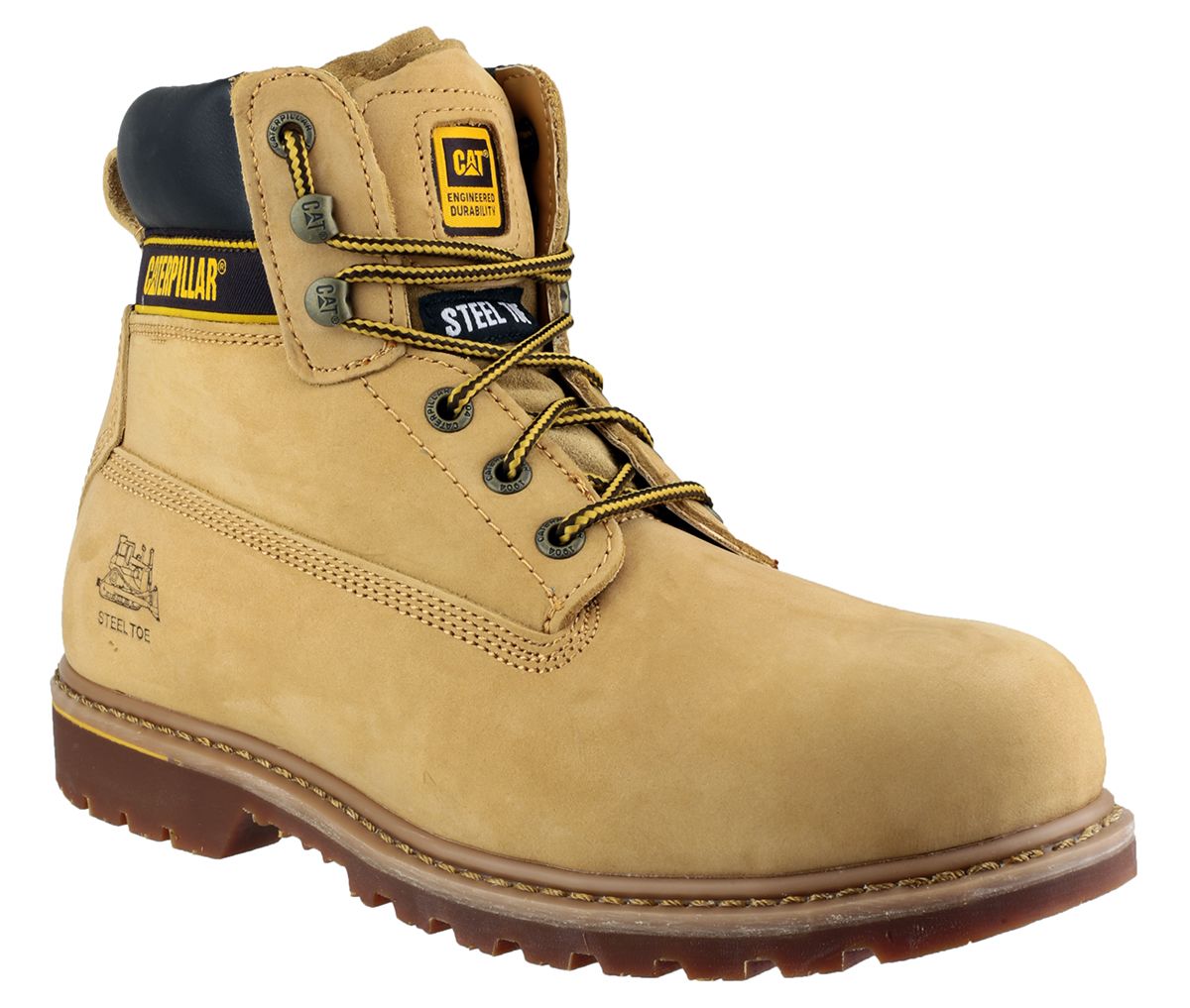 CAT Holton Honey Steel Toe Capped Mens Safety Boots, UK 8, EU 42
