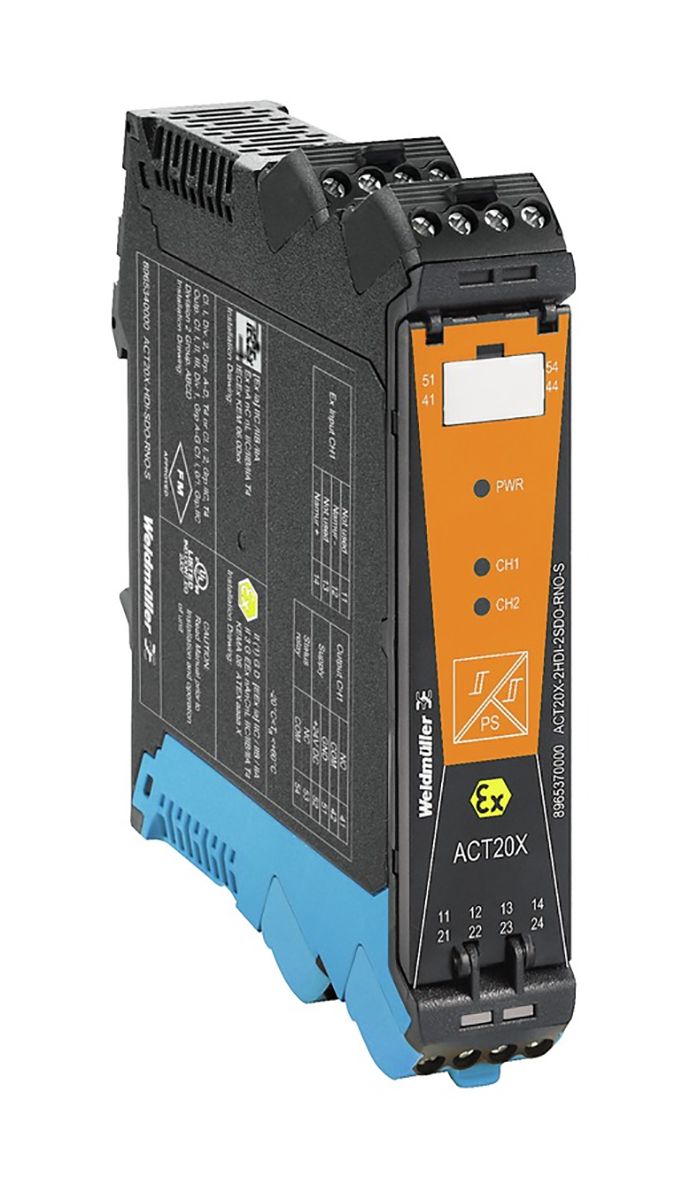 Weidmuller ACT20X Series Signal Conditioner, 19.2 → 31.2V, NPN, PNP Input, Relay Output, IECEx