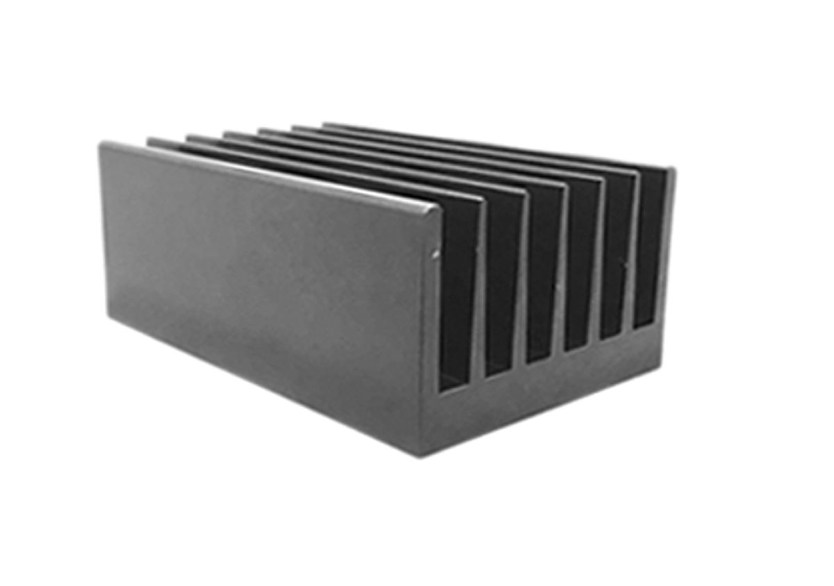 Heatsink, Universal Rectangular Alu, 0.4°C/W, 200 x 66 x 40mm, PCB Mount