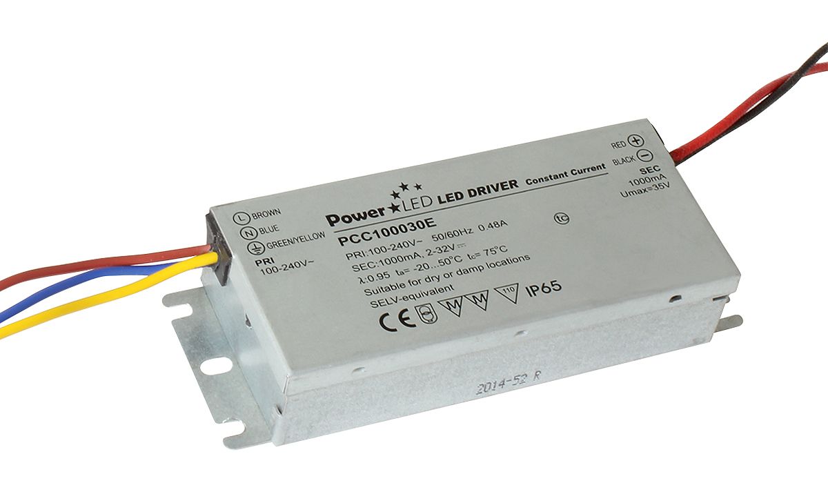Modul ovladače LED, řada: PCC100030E PCC100030E 2 → 32V 1A 30W IP20 konstantní proud PowerLED