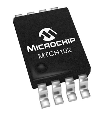 MTCH102-I/MS, Capacitive Touch Screen Controller Simple I/O, 8-Pin MSOP